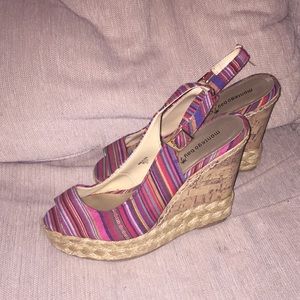 Montego Bay Club Multi Colored Wedges. Brand New